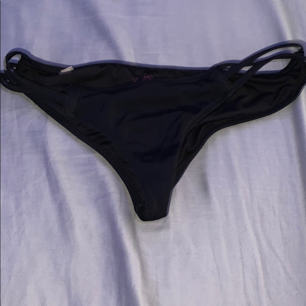 A black bathing suit bottom